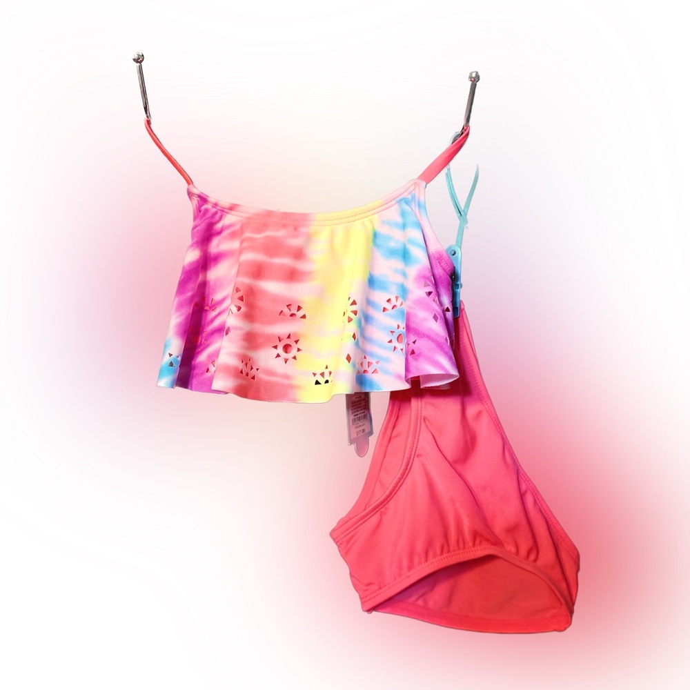 NWT GIRLS 2-Piece Cat & Jack Suit Neon Pink/Blue/Purple/Multi Color Size:S6/6X